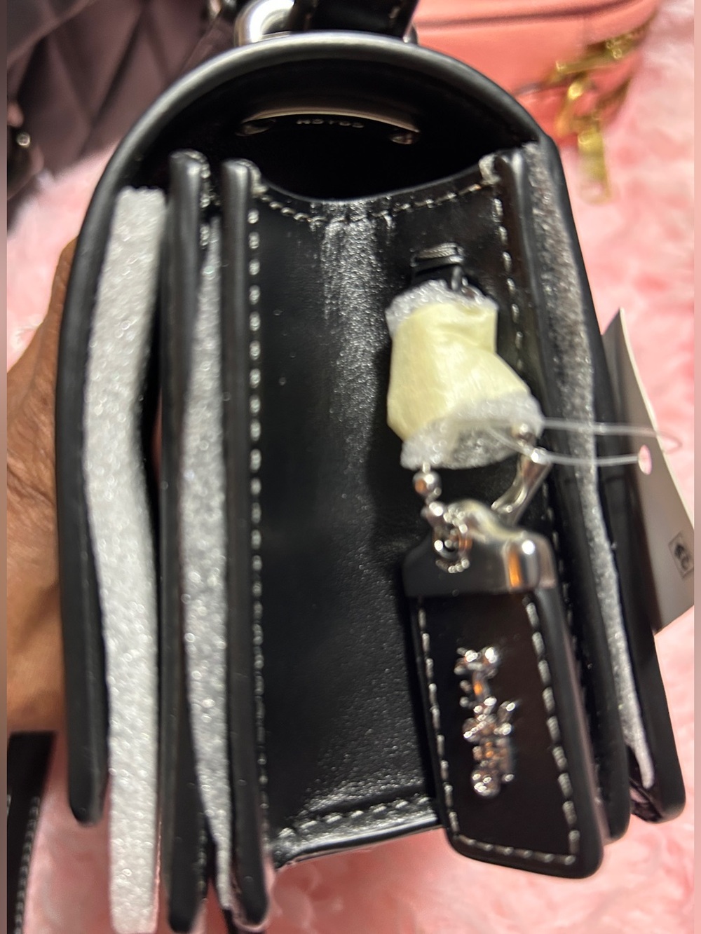 COACH Bandit Crossbody/Black-Silver - Picture 4 of 12